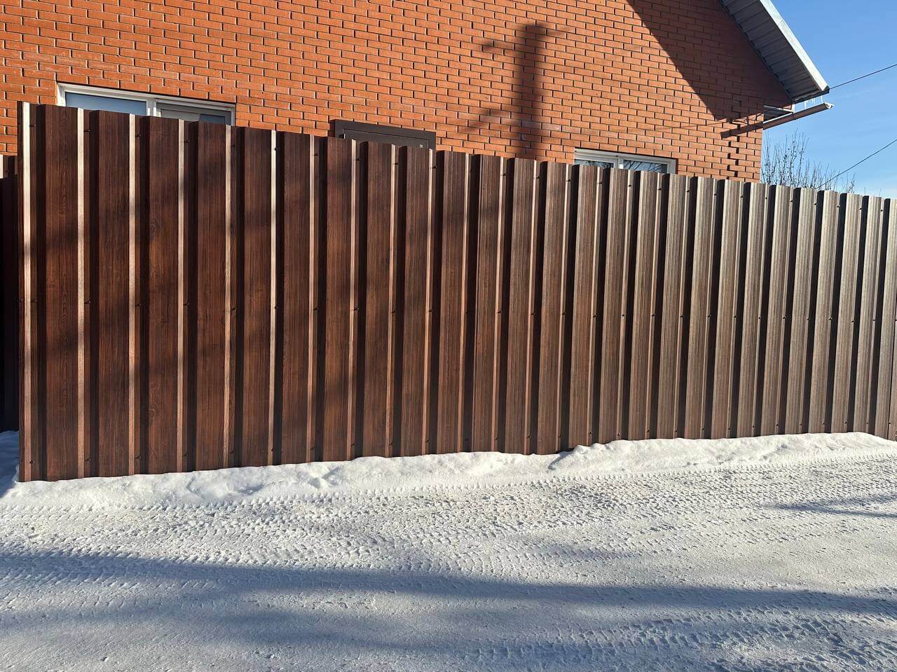 Забор из профнастила НС-21 22м Античное Дерево Принтек фото 4 в Орске