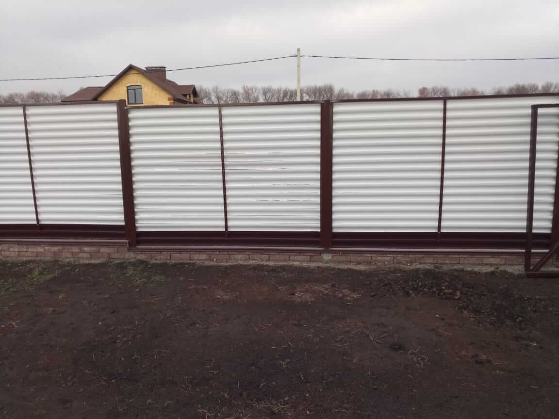 Забор-жалюзи 22м RAL9003/9003 Белый двусторонний фото 1 в Орске